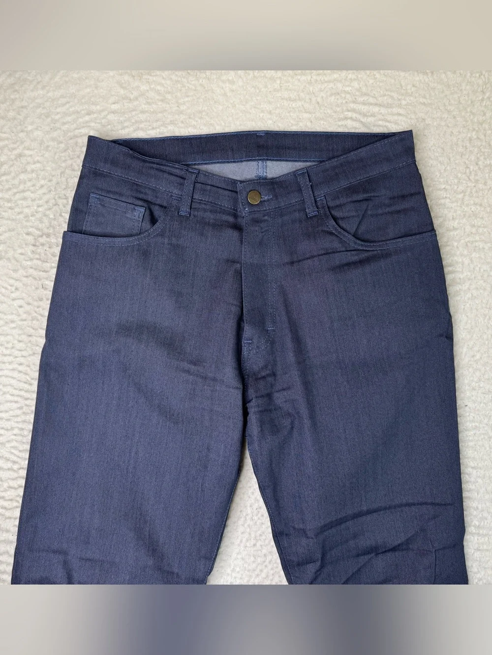Blue Delta Raw Denim Custom Made USA Jeans Zip Fly Men's Size 31x28